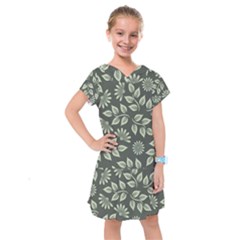 Flowers Pattern Spring Nature Kids  Drop Waist Dress by Bajindul