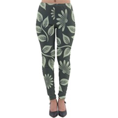 Flowers Pattern Spring Nature Lightweight Velour Leggings by Bajindul