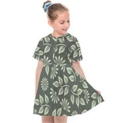 Flowers Pattern Spring Nature Kids  Sailor Dress by Bajindul