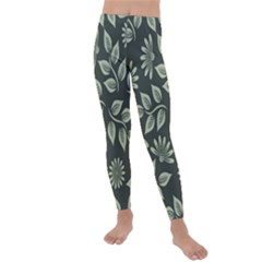 Flowers Pattern Spring Nature Kids  Lightweight Velour Leggings by Bajindul