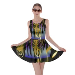 Background Level Clef Note Music Skater Dress by Bajindul