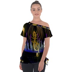 Background Level Clef Note Music Tie-up Tee