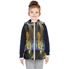 Background Level Clef Note Music Kids  Hooded Puffer Vest by Bajindul