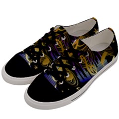 Background Level Clef Note Music Men s Low Top Canvas Sneakers by Bajindul