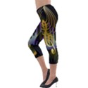 Background Level Clef Note Music Lightweight Velour Capri Leggings  View3