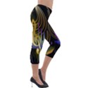 Background Level Clef Note Music Lightweight Velour Capri Leggings  View4