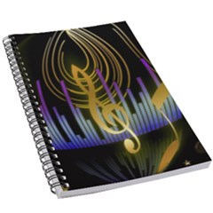 Background Level Clef Note Music 5 5  X 8 5  Notebook by Bajindul