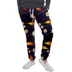 Flower Buds Floral Background Men s Jogger Sweatpants by Bajindul