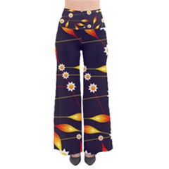 Flower Buds Floral Background So Vintage Palazzo Pants by Bajindul