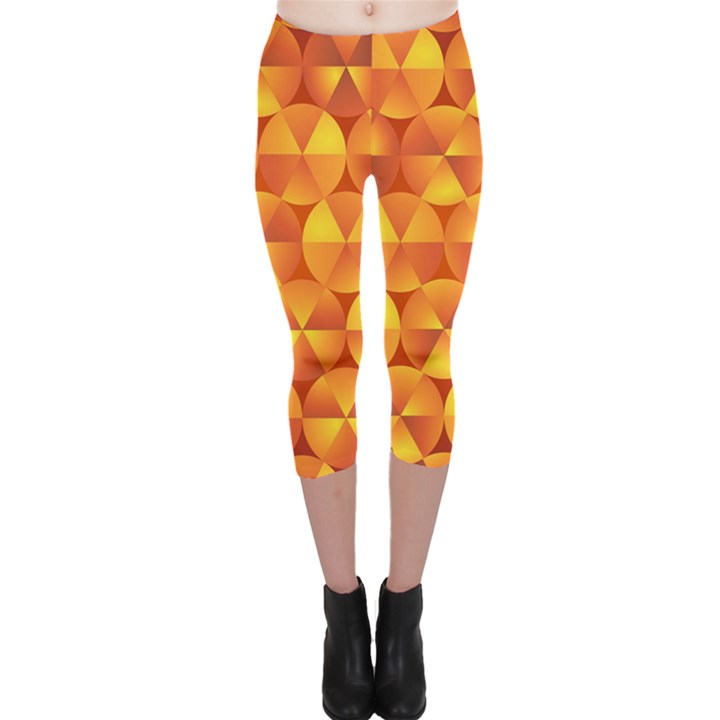 Background Triangle Circle Abstract Capri Leggings 