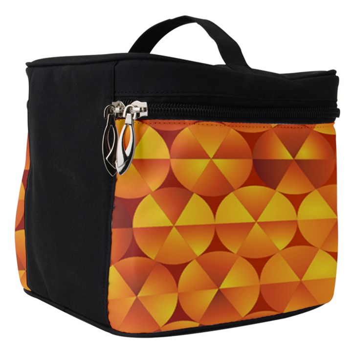 Background Triangle Circle Abstract Make Up Travel Bag (Small)