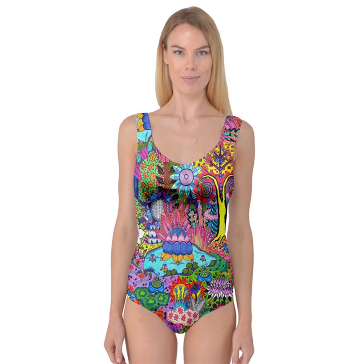 Pond Abstract  Princess Tank Leotard 