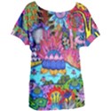 Pond Abstract  Women s Oversized Tee View1