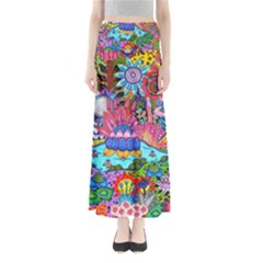 Pond Abstract  Full Length Maxi Skirt by okhismakingart