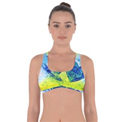 Heart Emotions Love Blue Got No Strings Sports Bra by Bajindul