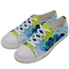 Heart Emotions Love Blue Women s Low Top Canvas Sneakers by Bajindul