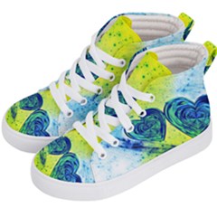 Heart Emotions Love Blue Kids  Hi-top Skate Sneakers by Bajindul