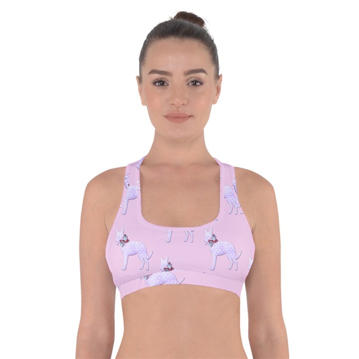 Dogs Pets Animation Animal Cute Cross Back Sports Bra