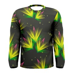 Floral Abstract Lines Men s Long Sleeve Tee by Bajindul