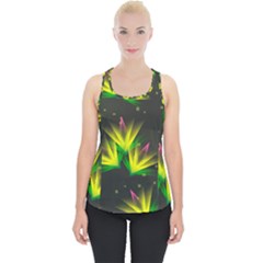 Floral Abstract Lines Piece Up Tank Top by Bajindul