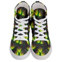 Floral Abstract Lines Women s Hi-Top Skate Sneakers View1