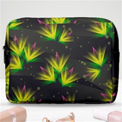 Floral Abstract Lines Make Up Pouch (large) by Bajindul