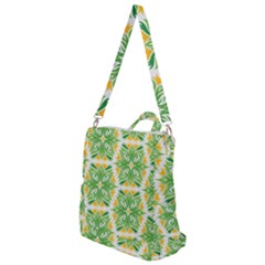 Green Pattern Retro Wallpaper Crossbody Backpack by Bajindul