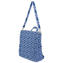 Blue Pattern Scrapbook Crossbody Backpack