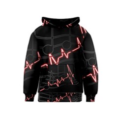 Music Wallpaper Heartbeat Melody Kids  Pullover Hoodie by Bajindul