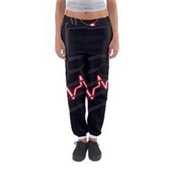 Music Wallpaper Heartbeat Melody Women s Jogger Sweatpants by Bajindul