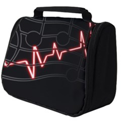 Music Wallpaper Heartbeat Melody Full Print Travel Pouch (big) by Bajindul