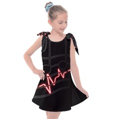 Music Wallpaper Heartbeat Melody Kids  Tie Up Tunic Dress by Bajindul