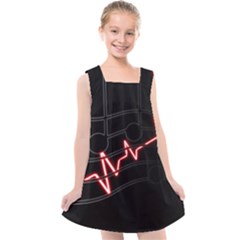 Music Wallpaper Heartbeat Melody Kids  Cross Back Dress by Bajindul