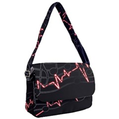 Music Wallpaper Heartbeat Melody Courier Bag by Bajindul