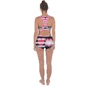 Heart Stripes Symbol Striped Racerback Boyleg Bikini Set View2