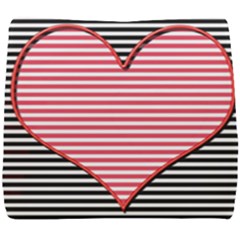 Heart Stripes Symbol Striped Seat Cushion by Bajindul