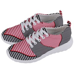 Heart Stripes Symbol Striped Men s Lightweight Sports Shoes by Bajindul