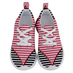 Heart Stripes Symbol Striped Running Shoes by Bajindul