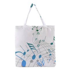 Music Notes Grocery Tote Bag by Bajindul