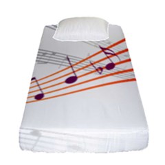 Music Notes Clef Sound Fitted Sheet (single Size) by Bajindul