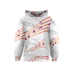 Music Notes Clef Sound Kids  Pullover Hoodie by Bajindul