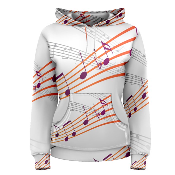 Music Notes Clef Sound Women s Pullover Hoodie