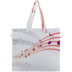 Music Notes Clef Sound Canvas Travel Bag by Bajindul