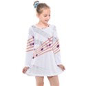 Music Notes Clef Sound Kids  Long Sleeve Dress View1