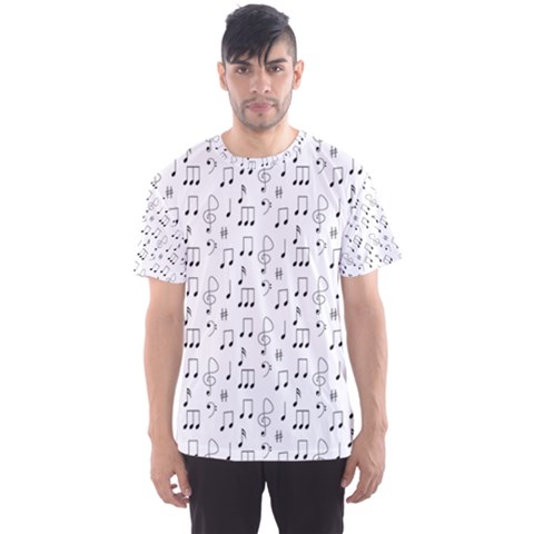 Music Notes Background Wallpaper Men s Sports Mesh Tee by Bajindul