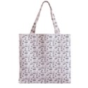 Music Notes Background Wallpaper Zipper Grocery Tote Bag View2