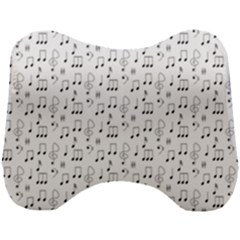 Music Notes Background Wallpaper Head Support Cushion by Bajindul