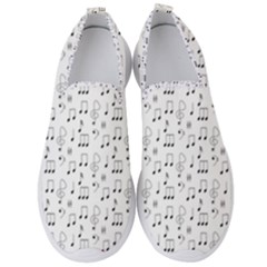 Music Notes Background Wallpaper Men s Slip On Sneakers by Bajindul