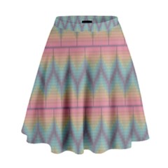 Pattern Background Texture Colorful High Waist Skirt by Bajindul