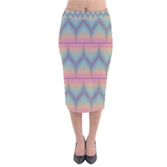 Pattern Background Texture Colorful Velvet Midi Pencil Skirt by Bajindul